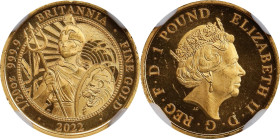 2022 Britannia 1/20oz Gold 1 Pound. Commemorative Series. Queen Elizabeth II. Trial of the Pyx Test Piece. #1 of 6. Jessopp Facsimile Signature Label....