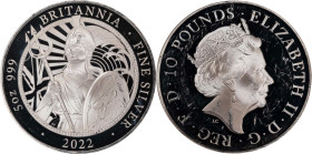2022 Britannia 5oz Silver 10 Pounds. Commemorative Series. Queen Elizabeth II. Trial of the Pyx Test Piece. #1 of 6. Jessopp Facsimile Signature Label...