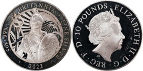 2022 Britannia 5oz Silver 10 Pounds. Commemorative Series. Queen Elizabeth II. Trial of the Pyx Test Piece. #3 of 6. Jessopp Facsimile Signature Label...