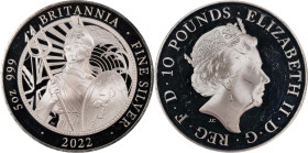2022 Britannia 5oz Silver 10 Pounds. Commemorative Series. Queen Elizabeth II. Trial of the Pyx Test Piece. #6 of 6. Jessopp Facsimile Signature Label...