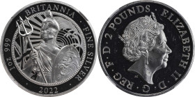 2022 Britannia 1oz Silver 2 Pounds. Commemorative Series. Queen Elizabeth II. Trial of the Pyx Test Piece. #2 of 10. Jessopp Facsimile Signature Label...