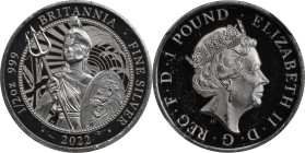 2022 Britannia 1/2oz Silver 1 Pound. Commemorative Series. Queen Elizabeth II. Trial of the Pyx Test Piece. #1 of 10. Jessopp Facsimile Signature Labe...
