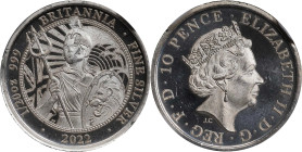 2022 Britannia 1/20oz Silver 10 Pence. Commemorative Series. Queen Elizabeth II. Trial of the Pyx Test Piece. #1 of 10. Jessopp Facsimile Signature La...