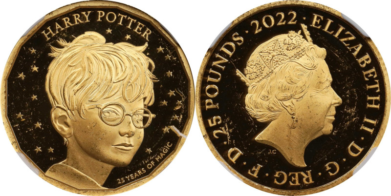 2022 Harry Potter 1/4oz Gold 25 Pounds. Philosopher's Stone 25th Anniversary. Qu...