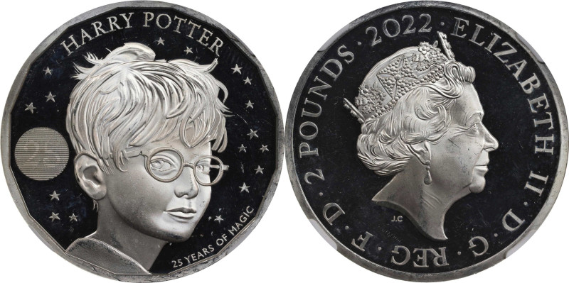 2022 Harry Potter 1oz Silver 2 Pounds. Philosopher's Stone 25th Anniversary. Que...