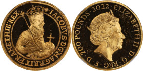 2022 King James I 2oz Gold 200 Pounds. British Monarchs. Queen Elizabeth II. Trial of the Pyx Test Piece. #4 of 9. Jessopp Facsimile Signature Label. ...
