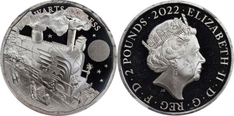 2022 Harry Potter 1oz Silver 2 Pounds Set (2 Pieces). Queen Elizabeth II. Trial ...