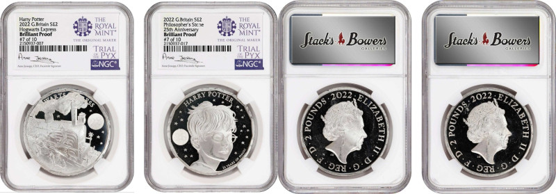 2022 Harry Potter 1oz Silver 2 Pounds Set (2 Pieces). Queen Elizabeth II. Trial ...