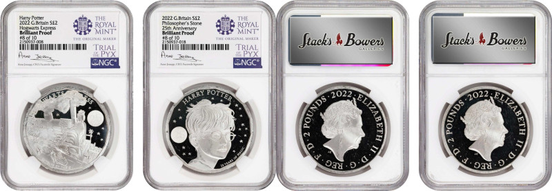 2022 Harry Potter 1oz Silver 2 Pounds Set (2 Pieces). Queen Elizabeth II. Trial ...