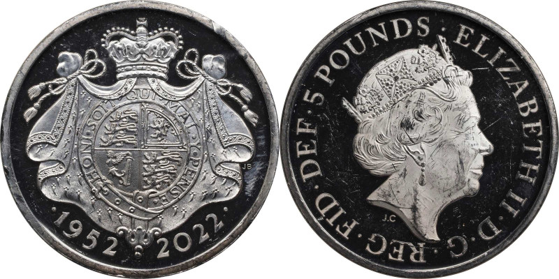 2022 Queen Elizabeth II Platinum Jubilee Silver Commemorative Group (2 Pieces). ...