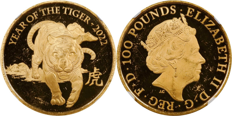 2022 Year of the Tiger Proof Set (4 Pieces). Queen Elizabeth II. Trial of Pyx Te...