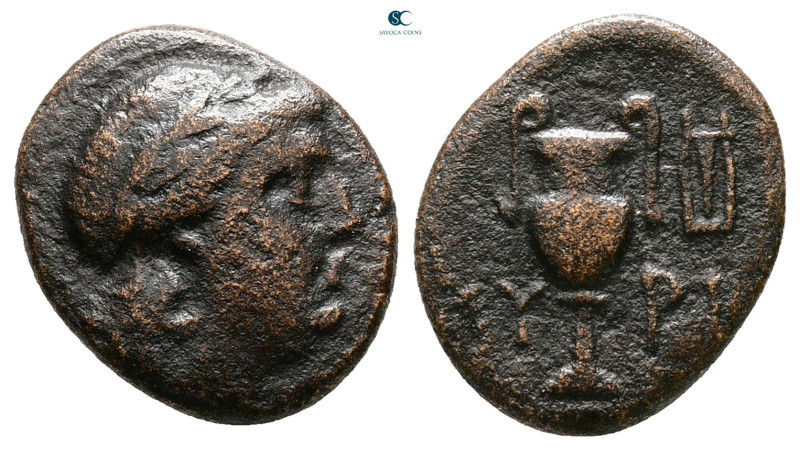 Aiolis. Myrina circa 400-200 BC. 
Bronze Æ

16 mm, 3,19 g



Nearly Very ...