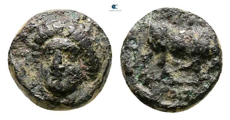 Ionia. Phygela circa 250-200 BC. 
Bronze Æ

7 mm, 0,78 g



Fine