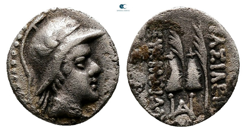 Bactria. Greco-Bactrian Kingdom. Baktra. Eukratides I Megas 170-145 BC. 
Obol A...