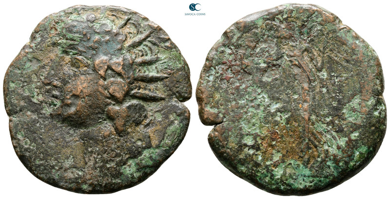 Island off Caria. Rhodos. Pseudo-autonomous issue AD 10-60. 
Bronze Æ

35 mm,...