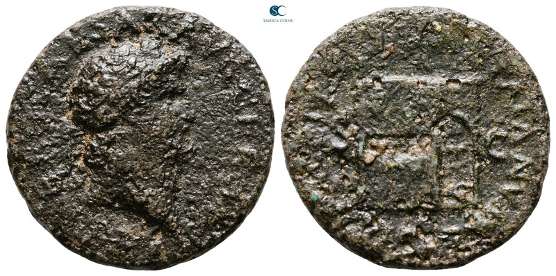 Nero AD 54-68. Rome
As Æ

26 mm, 9,61 g



Fine