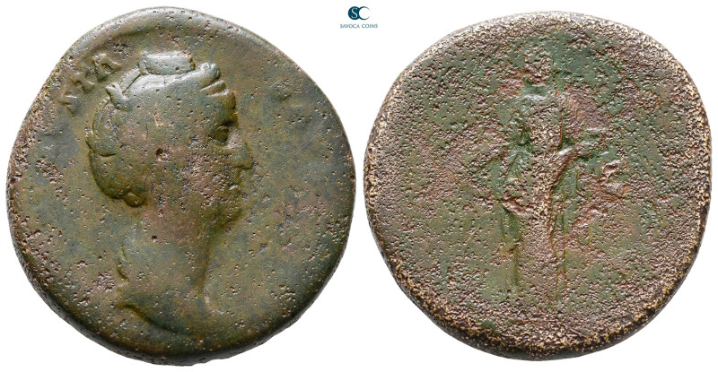 Diva Faustina I AD 140-141. Rome
Sestertius Æ

32 mm, 23,43 g



Fine