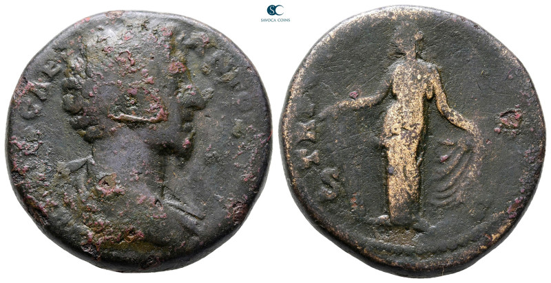 Marcus Aurelius AD 161-180. Rome
Sestertius Æ

31 mm, 25,36 g



Fine