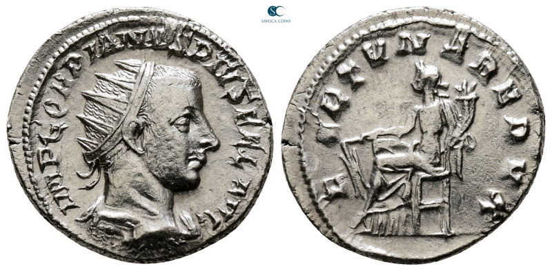 Gordian III AD 238-244. Antioch
Antoninianus AR

22 mm, 4,29 g



Very Fi...