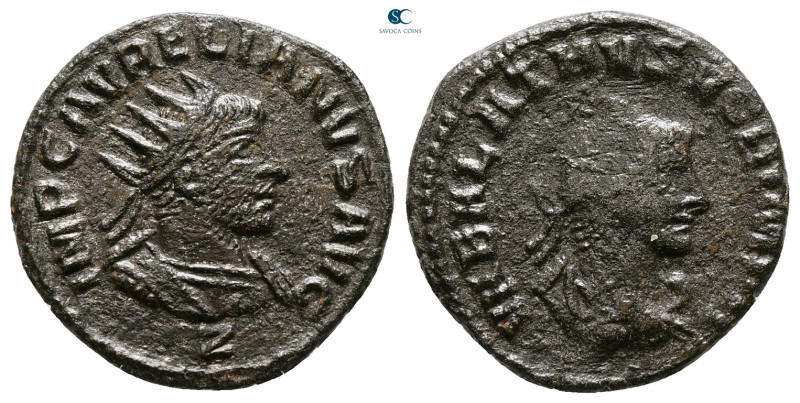 Aurelian and Vabalathus AD 270-275. Antioch
Antoninianus Æ

20 mm, 3,59 g

...