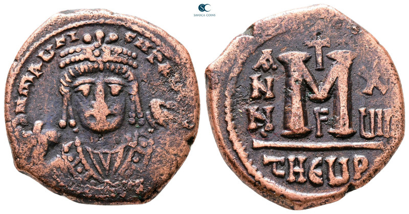 Maurice Tiberius AD 582-602. Theoupolis (Antioch)
Follis or 40 Nummi Æ

29 mm...