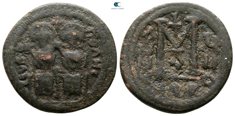 Arab-Byzantine . Abila AH 15-23. 
Fals Æ

28 mm, 10,30 g



Nearly Very F...