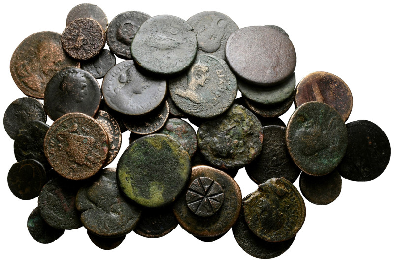 Lot of ca. 50 roman bronze coins / SOLD AS SEEN, NO RETURN!

Fine