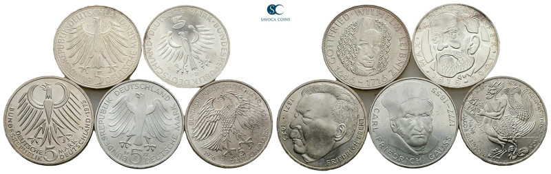 Germany, lot of 5 silver coins (55,8g) / SOLD AS SEEN, NO RETURN!

Nearly Unci...