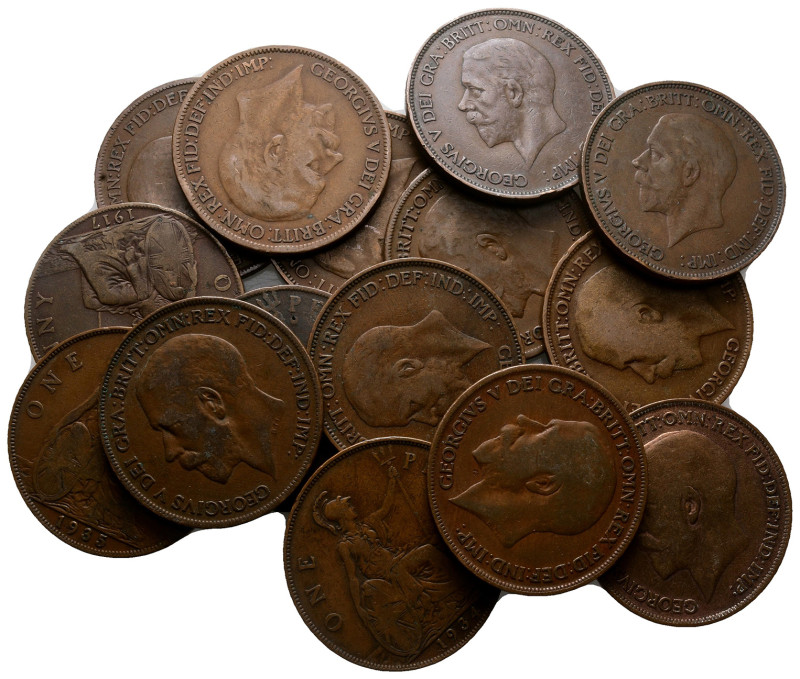 Great Britain, George V, lot of 15 coins of 1 penny / SOLD AS SEEN, NO RETURN!
...