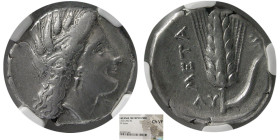 LUCANIA, Metapontum. Circa 330-280 BC. AR Stater. NGC-Ch VF.