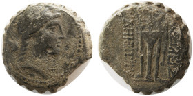 SELEUKID KINGS, Demetrios I, 162-150 BC. Serrated Æ.