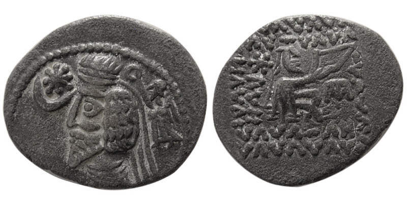 PARTHIAN KINGS. Phraatakes. 2 BC- AD 4/5. Silver Drachm (3.67 gm; 20 mm). Mithra...