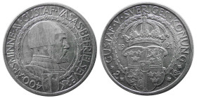 SWEDEN. Gustav V. 1921-(W). Silver 2 Kronor.