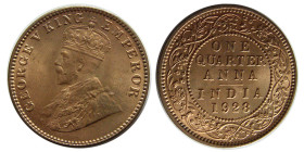 INDIA, George V. King Emperor. 1928, One Quarter Anna