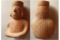 SOUTH AMERICA. Circa 6th-8th. Century AD. Terracotta Male Figurine
