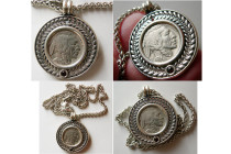 U.S. 1937 Buffalo Nickel. Set in a custom made Silver pendent