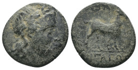 Aeolis. Aigai. (2.-1. Century BC). Bronze Æ. Obv: laureate head of Apollo right. Rev: goat standing right. Weight 2.72 gr - Diameter 16 mm