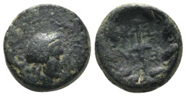 Aeolis. Elaia. (2.-1. Century BC) Bronze Æ. Obv: head of Demeter right. Rev: torch in grain wreath. Weight 3.10 gr - Diameter 14 mm