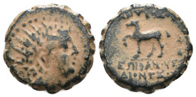 Antiochos VI. Dionysos. (144-142 BC). Bronze Æ. Antioch. Weight 2.88 gr - Diameter 14 mm