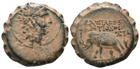 Antiochos VI. Dionysos. (144-142 BC). Bronze Æ. Antioch. Weight 6.63 gr - Diameter 22 mm