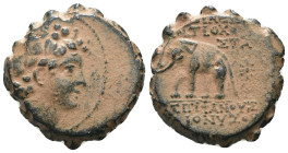Antiochos VI. Dionysos. (144-142 BC). Bronze Æ. Antioch. Weight 7.52 gr - Diameter 22 mm