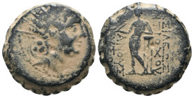 Antiochos VI. Dionysos. (144-142 BC). Bronze Æ. Antioch. Weight 7.80 gr - Diameter 19 mm