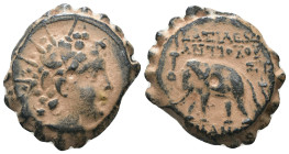 Antiochos VI. Dionysos. (144-142 BC). Bronze Æ. Antioch. Weight 7.85 gr - Diameter 21 mm