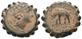Antiochos VI. Dionysos. (144-142 BC). Bronze Æ. Antioch. Weight 8.01 gr - Diameter 22 mm