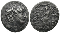 Antiochos VII. Euergetes. (138-129 BC) AR Tetradrachm. Antioch. Obv: diademed head right. Rev: Athena standing left holding Nike. Weight 13.16 gr - Di...