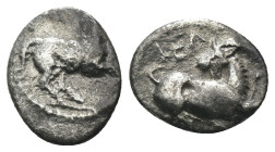 Cilicia. Kelenderis. (3rd Century BC) AR Obol. Obv: horse prancing right. Rev: goat kneeling right. Weight 0.60 gr - Diameter 0.9 mm