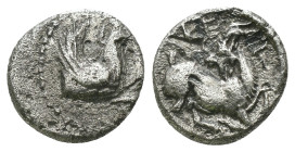Cilicia. Kelenderis. (425-400 BC) AR Obol. Obv: forepart of Pegasus right. Rev: goat kneeling right. Weight 0.73 gr - Diameter 0.9 mm