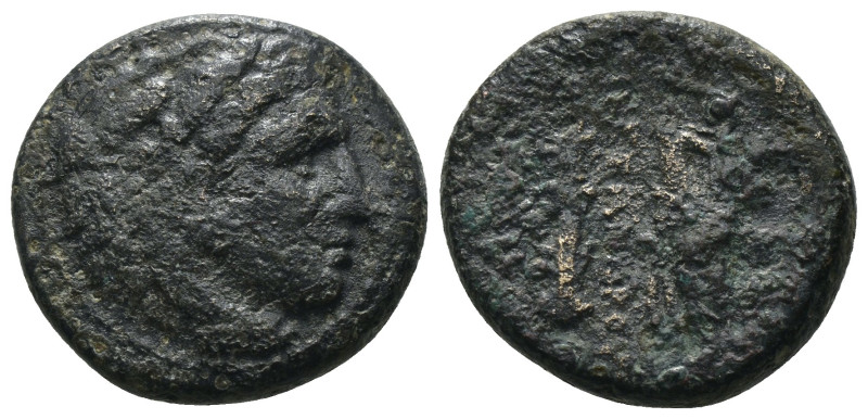 Macedonia. Alexander the Great. (336-323 BC) Æ Bronze. Obv: head of Alexander th...