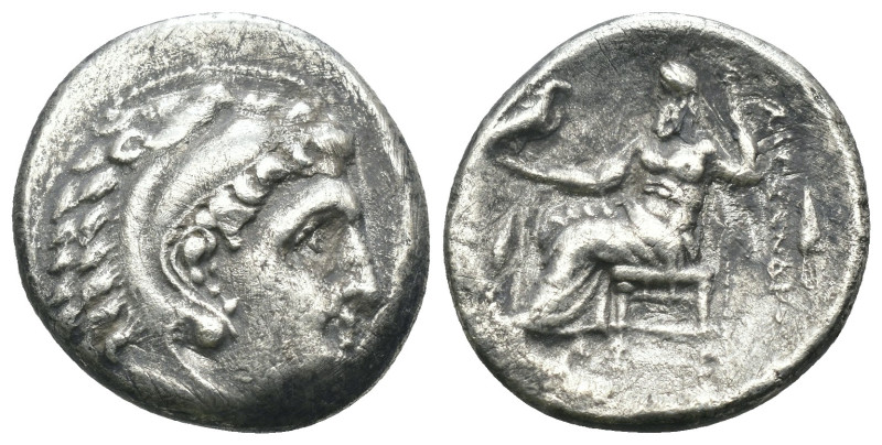 Macedonia. Alexander the Great. (336-323 BC) AR Drachm. Obv: head of Alexander t...