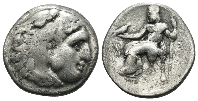 Macedonia. Alexander the Great. (336-323 BC) AR Drachm. Obv: head of Alexander t...